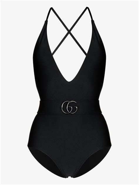 gucci gg belted swimsuit|Gucci swimsuit women.